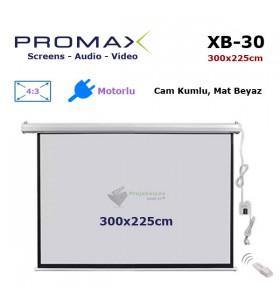 PROMAX SCREENS XB-30 Motorlu Projeksiyon Perdesi (300x225cm) 
