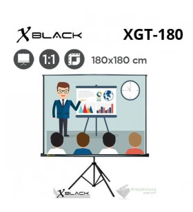 XBLACK XGT-180 Tripod Projeksiyon Perdesi (180x180cm) 