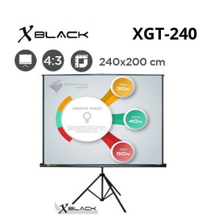 XBLACK XGT-240 Tripod Projeksiyon Perdesi (240x200cm) 