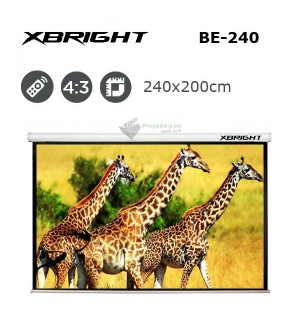 XBRIGHT BE-240 Motorlu Projeksiyon Perdesi (240x200cm) 