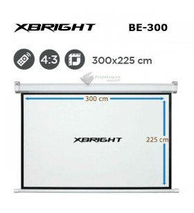 XBRIGHT BE-300 Motorlu Projeksiyon Perdesi (300x225cm) 