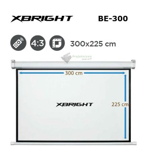 XBRIGHT BE-300 Motorlu Projeksiyon Perdesi (300x225cm) 