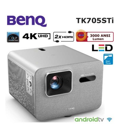 BenQ TK705STi 4K Kısa Mesafe Ev Sinema Projeksiyon Cihazı BenQ TK705STi 4K Kısa Mesafe Ev Sinema Projeksiyon Cihazı