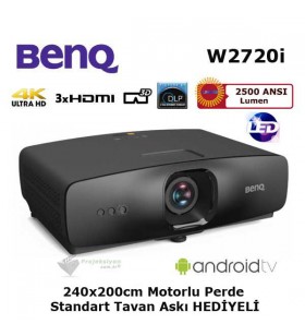 BENQ W2720i 4K LED Ev Sinema Kampanya (Motorlu Perde ve Askı Hediye)