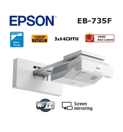 Epson EB-735F Lazer Projeksiyon Cihazı (Ultra Kısa Mesafe)