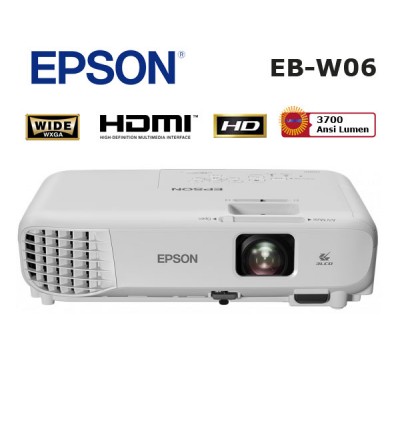 EPSON EB-W06 KAMPANYA (200x200cm Motorlu Perde + Askı Hediyeli)