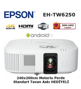 EPSON EH-TW6250 4K Ev Sinema Kampanya (Motorlu Perde ve Askı Hediye)