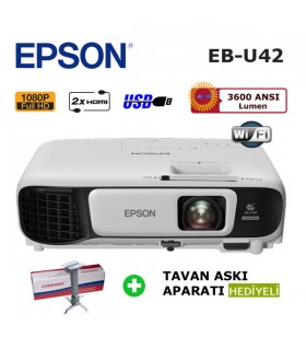 EPSON EB-U42 Full HD Kablosuz Projeksiyon (Tavan Askı Aparatı HEDİYELİ)