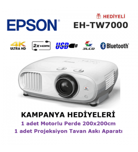 EPSON EH-TW7000 KAMPANYA (240x200cm Motorlu Perde + Askı Hediyeli)