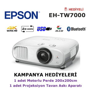 EPSON EH-TW7000 KAMPANYA (240x200cm Motorlu Perde + Askı Hediyeli)