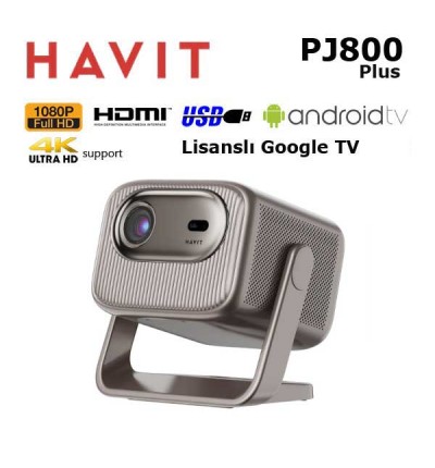 HAVIT PJ800 Plus Google Lisanslı Full HD Dahili Bataryalı Led Projeksiyon Cihazı