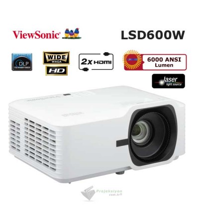 Viewsonic LSD600W HD WXGA 6000 ANSI Lumen Lazer Projeksiyon Cihazı