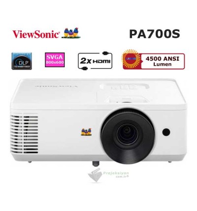 VIEWSONIC PA700S DLP SVGA 4500 Ansi Lümen Projeksiyon Cihazı