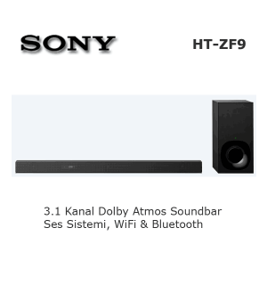 SONY HT-ZF9 Soundbar Ses Sistemi Dolby Atmos 3.1 Kanal
