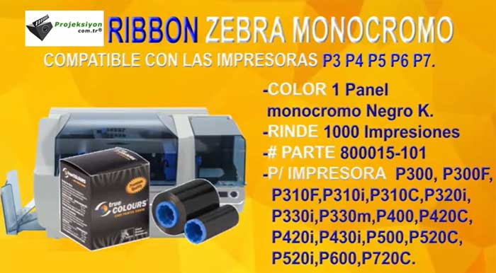 zebra siyah renkli ribon 800015-101