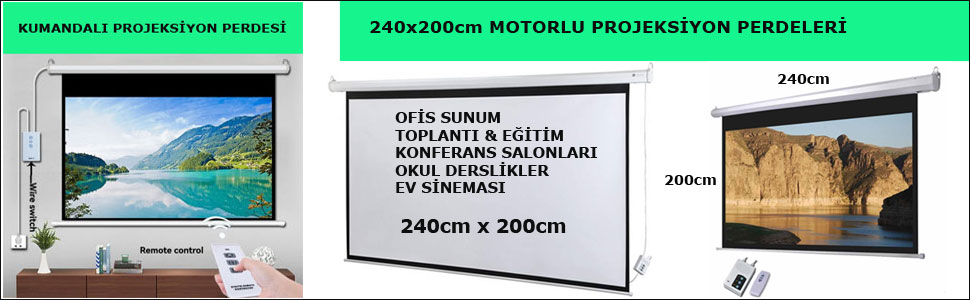 240x200 motorlu projeksiyon perdesi 240x200 motorlu projeksiyon perdesi
