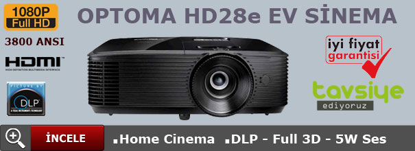 Optoma HD28e ev sinema projeksiyon cihazı