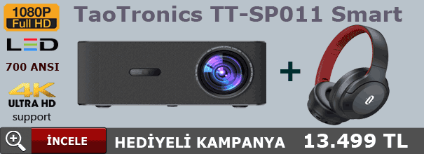 taotronics tt-sp011 kulaklık hediyeli projeksiyon