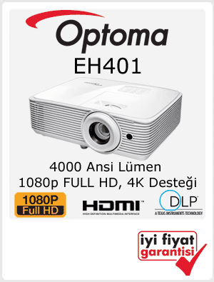 4k destekli full hd projeksiyon cihazı optoma eh401