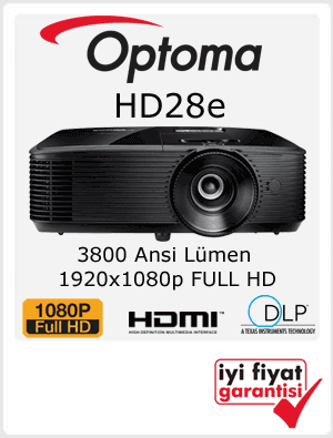 uygun fiyata 1080p full hd dlp projeksiyon optoma hd28e