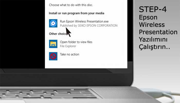 epson elpwp10 kablosuz sunum sistemi kullanımı adım4