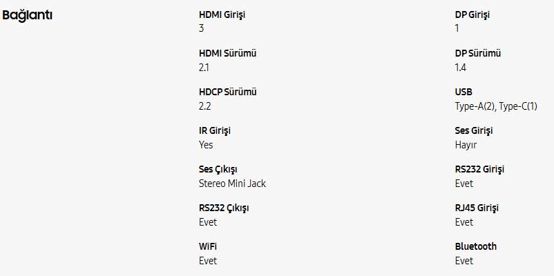 samsung qpdx105 ekran bağlantılar