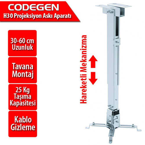 codegen h30 projeksiyon tavan aski aparati