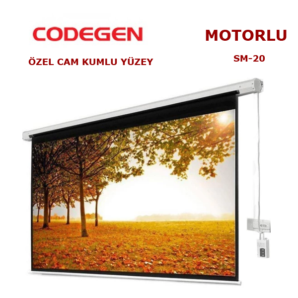 codegen sm-20 motorlu projeksiyon perdesi