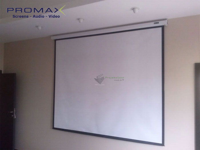 promax screens xb-24 motorlu projeksiyon perdesi