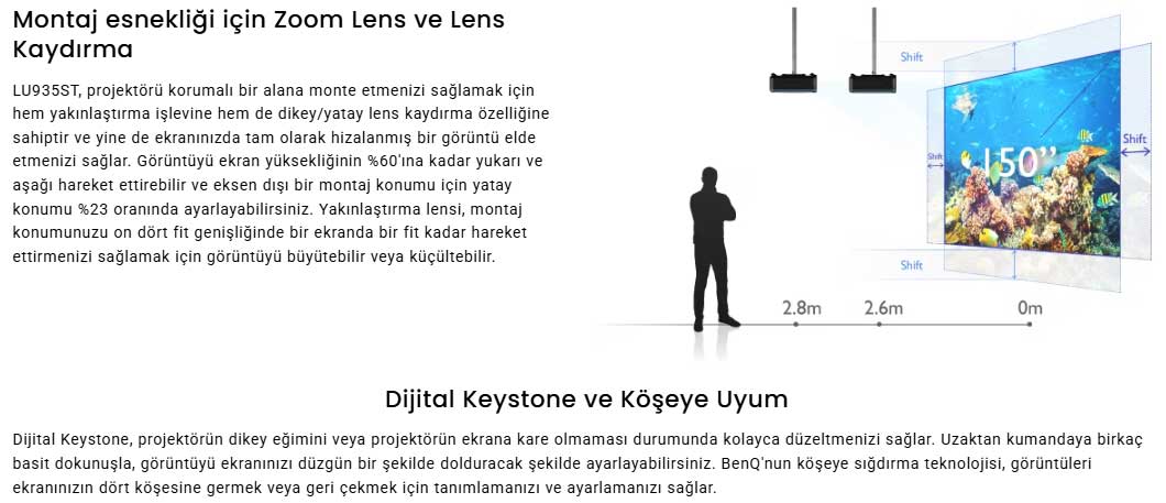 BenQ LU935st ayarlama