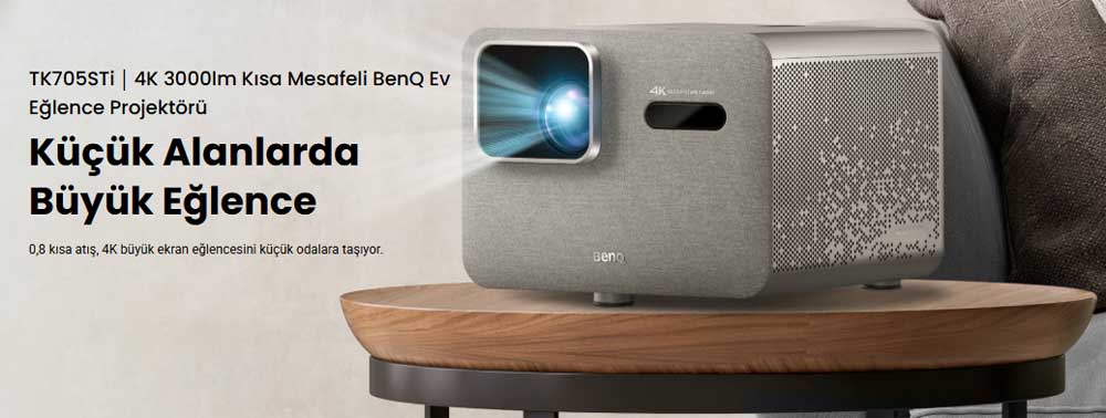 benq-tk705sti kısa mesafe projeksiyon cihazı