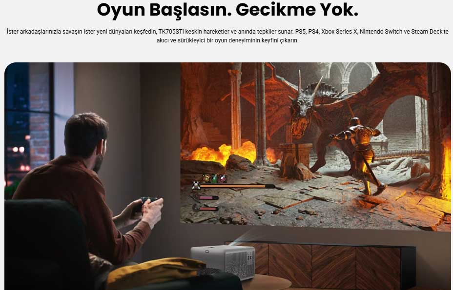 benq-tk705sti oyun projeksiyon