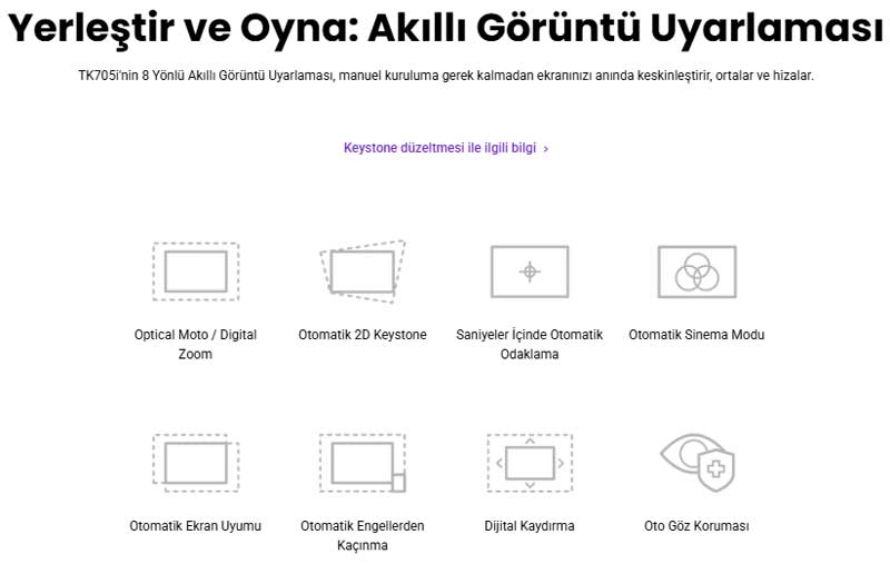 benq-tk705i cihaz ayarlama