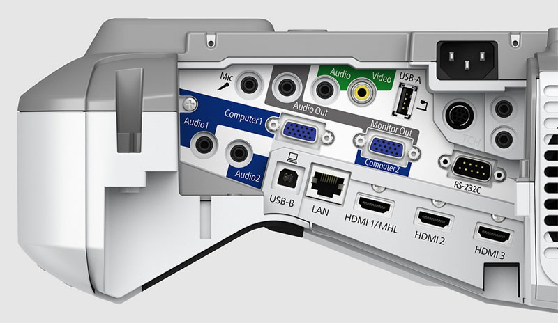 epson eb-696ui kisa mesafe interaktif projeksiyon arka panel