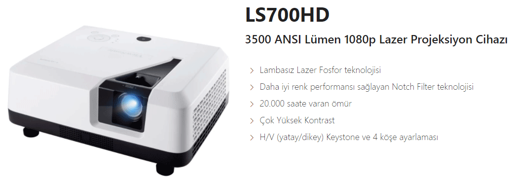 viewsonic LS700HD Lazer projektör