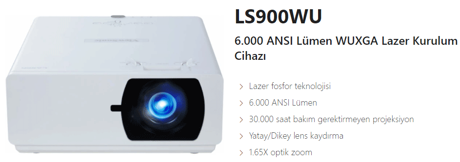 viewsonic LS900wı lazer kurulum projektör
