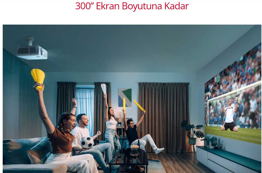 viewsonic lx720-4k büyük ekran yansıtma