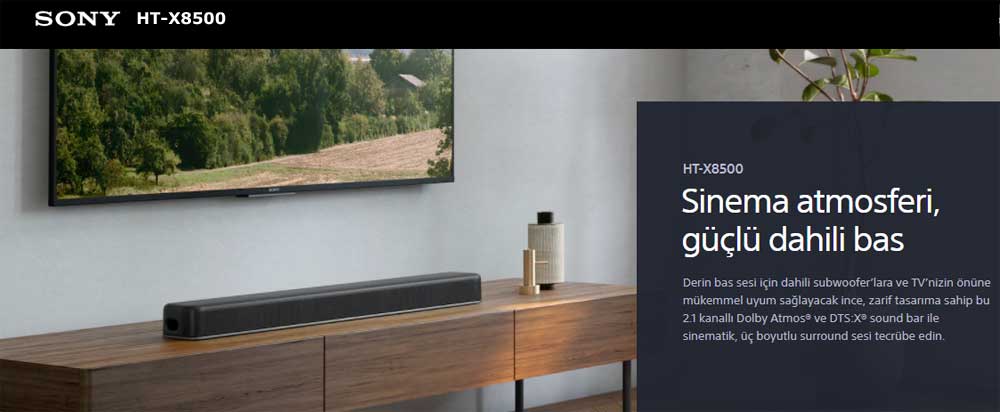 sony x8500 ev sinema soundbar ses sistemi