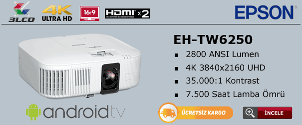 epson tw6250 ev sinema projeksiyon cihazı