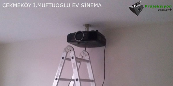 Çekmeköy İ.Müftüoğlu Ev Sinema Projeksiyon Sistemi Kurulum Fotograf