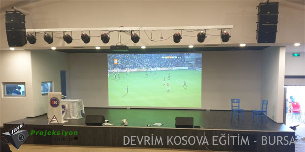 >Devrim Kosova Eğitim Kurumları Projeksiyon Sistemi Kurulum Fotoğrafı