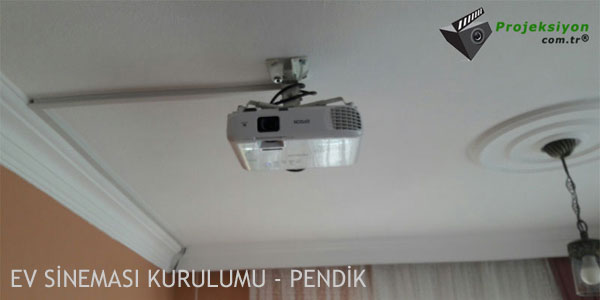 >Pendik Ev Sinema Projeksiyon Sistem Kurulum Fotoğrafı