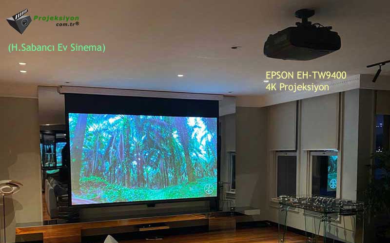 ev sinema projesinde epson 4k projeksiyon TW9400 kurulumU