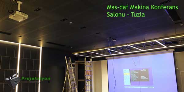 >masdaf makina tuzla konferans salonu epson projeksiyon sistemi kurulumu