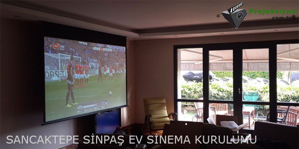 Sancaktepe Sinpaş Ev Sinema Projeksiyon Sistemi Kurulum Fotoğrafı