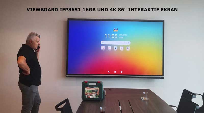 Halk Elektrik 86 inch Viewsonic interaktif Dokunmatik Ekran
